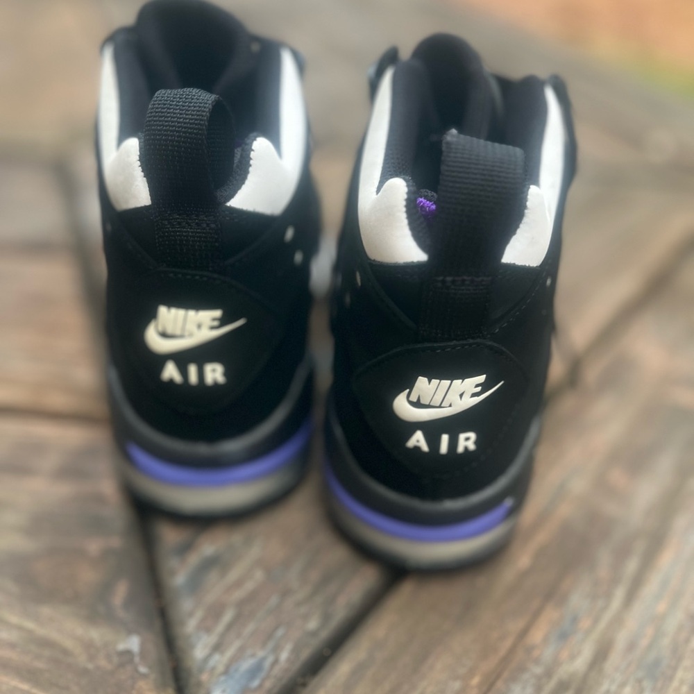 Nike Kids Black and Purple High-Top Sneakers - Picture 4 of 4
